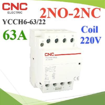 AC Contactors 63A Coil 220V-240V CNC Electric Household Dinrial 4P Contactor 2NO-2NC