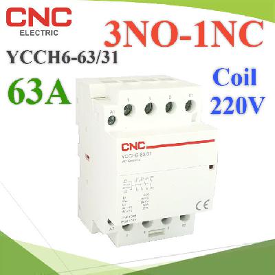 AC Contactors 63A Coil 220V-240V CNC Electric Household Dinrial 4P Contactor 3NO-1NC