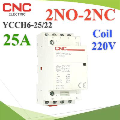 YCCH6-25-22  AC Contactors 25A Coil 220V CNC Electric Household Dinrial 2NO-2NC