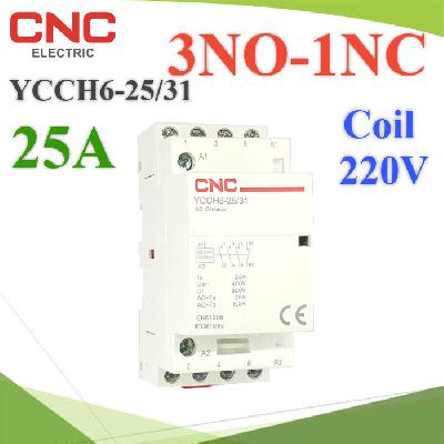 AC Contactors 25A Coil 220V-240V CNC Electric Household Dinrial 4P Contactor 3NO-1NC