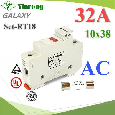 Cylindrical Fuse Link 32A 380V AC 10x38 Yinrong Galaxy with Fuse Holder