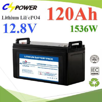 Lithium Battery 12.8V 120Ah Solar LiFePO4 1536Wh with BMS