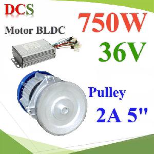 Electric DC motor BLDC Motor 36V 750W with Controller and install Pulley 5 inch 2A