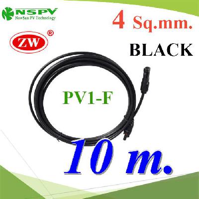 Solar Cable 4 Sq.mm with PV Connector Black 10 m.