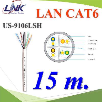 AT6 UTP (250MHz) w Cross Filler  23AWG  CM US-9106LSZH-1 15m.