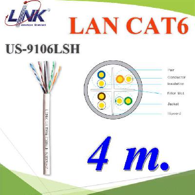 AT6 UTP (250MHz) w Cross Filler  23AWG  CM US-9106LSZH-1 4m.