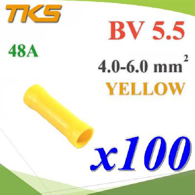 BV5.5 cold-pressed terminal tube-shaped fully insulated intermediate joint wire AWG 12-10 100pcs