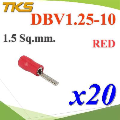 DBV 1.25-10 Insulated Blade Terminals AWG 22-16 Red 20 pcs.