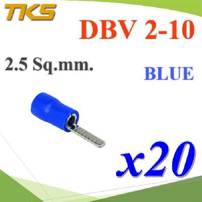 DBV 2.0-10 Insulated Blade Terminals AWG 16-14 Blue 20 pcs