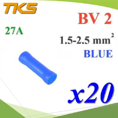 BV2 cold-pressed terminal tube-shaped fully insulated intermediate joint wire AWG 16-14