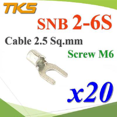 SNB 2-6S TKS Copper Spade Fork wiring Terminal Cable 2.5 Sq.mm Screw M6