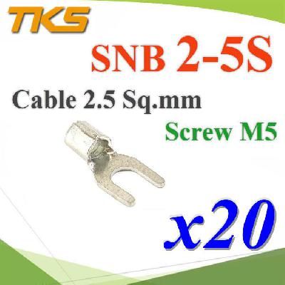 SNB 2-5S TKS Copper Spade Fork wiring Terminal Cable 2.5 Sq.mm Screw M5