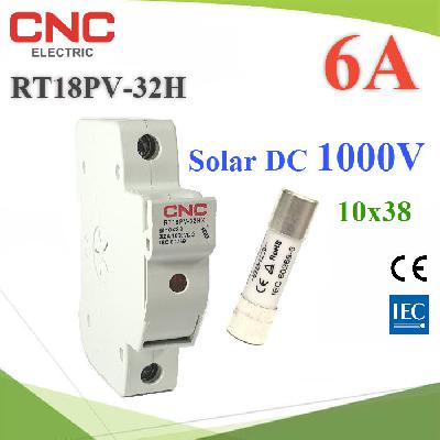 Fuse DC 6A 1000V PV Solar Cell 10x38 with CNC Fuse Holder din rial type