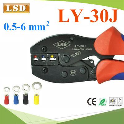 LY-30J Ratchet hand crimping tool for non-insulated open plug-type connectors 0.5-6 Sq.mm.