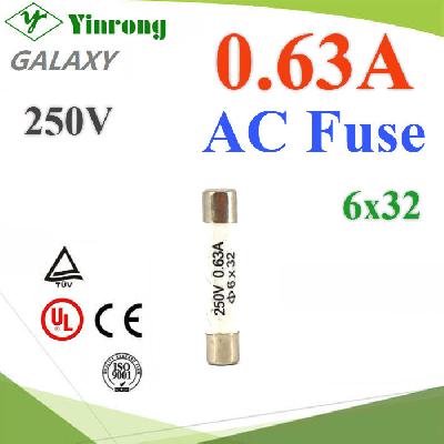 ฟิวส์กระเบื้อง 6x32 AC ขนาด 0.63A 250V