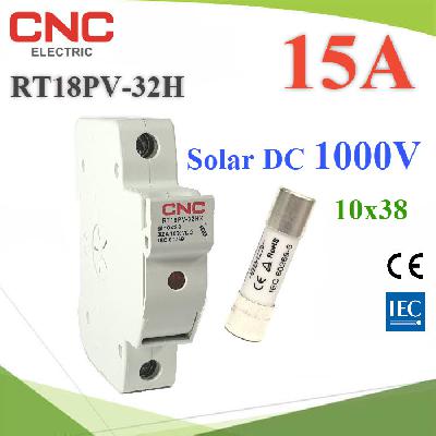 Fuse DC 15A 1000V PV Solar Cell 10x38 with CNC Fuse Holder din rial type