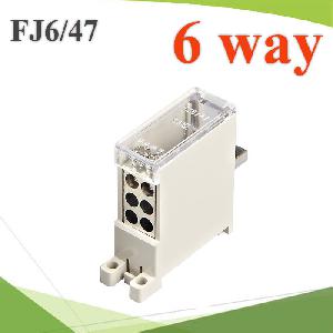 Circuit breaker switch terminal FJ6/47/3x10 one input and six output switch terminal block