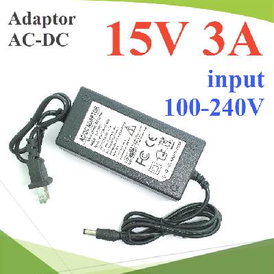 AC to DC Switching Adapter input 100V-240V  Output DC 15V 3A