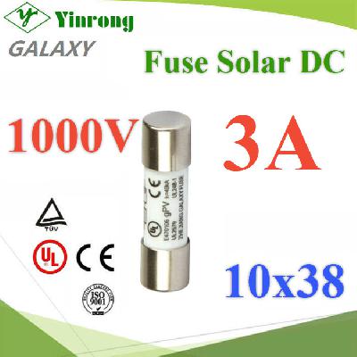 DC fuse 10x38 mm 1000V DC solar PV fuse link gPV 3A Yinrong Galaxy