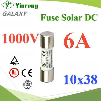 DC fuse 10x38 mm 1000V DC solar PV fuse link gPV 6A Yinrong Galaxy