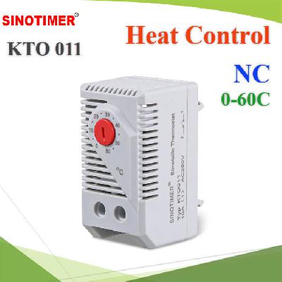 KTO011 Mini Compact Bimetallic Temperature Controller Heater Red NC working principle