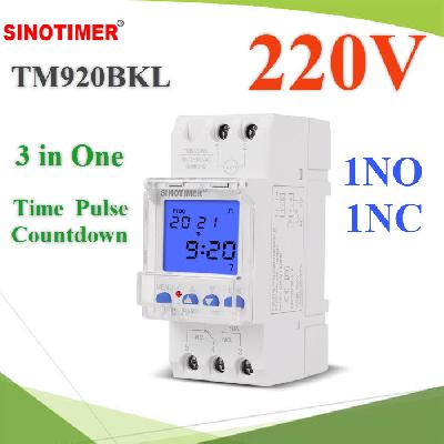 เครื่องตั้งเวลา TM920 3 in one ทามเมอร์  Time Pulse Countdown 1NO 1NC ON-OFF 220VAC3 In 1 Programmable Time Switch with Pulse and Countdown Functions 30A Load 220V
