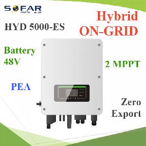 อินเวอร์เตอร์ ออนกริด ไฮบริด 2MPPT 5000W Battery 48V รองรับ PEASingle-Phase Energy storage integrated inverter HYD-5000-ES
