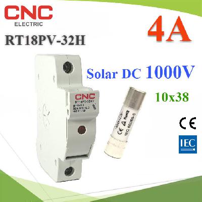Fuse DC 4A 1000V PV Solar Cell 10x38 with CNC Fuse Holder din rial type
