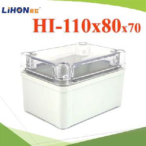 110x80x70 Waterproof junction box Outdoor IP67 Transparent cover ABS plastic sealed