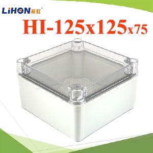 125x125x75 Waterproof junction box Outdoor IP67 Transparent cover ABS plastic sealed