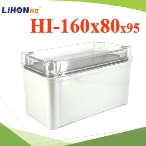 160x80x95 Waterproof junction box Outdoor IP67 Transparent cover ABS plastic sealed