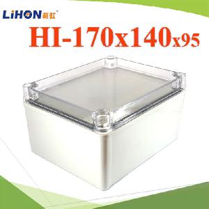 170x140x95 Waterproof junction box Outdoor IP67 Transparent cover ABS plastic sealed