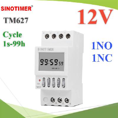 TM627 Digital Time Delay Relay ON OFF 1s-99h Duration Cycle Timer Control Switch Adjustable 12V