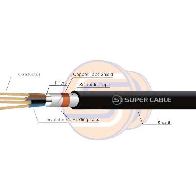 CVV-S Cable 7Cx2.5 Sq.mm. Flexible Conductor PVC Insulated with Shield Control