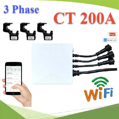 WIFI Ssmart meter 3Phase Bi-directional Energy Meter Volatge Amp Power CT 200A