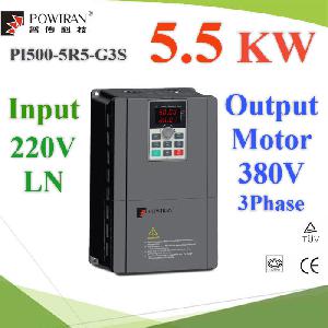 5.5KW 220V AC 1phase input and 380V AC 3phase output for 7HP pump motor