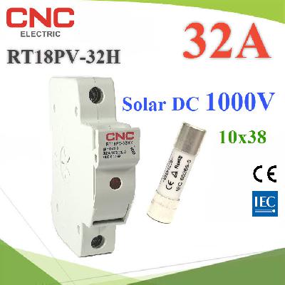Fuse DC 32A 1000V PV Solar Cell 10x38 with CNC Fuse Holder din rial type