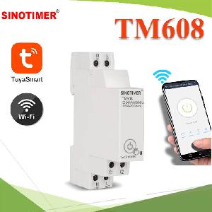 TM608 Digital Smart Timer Meter 2.4GHz WiFi Single Phase DIN Rail Energy Meter 16A 100-240V
