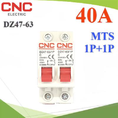 MTS 1P1P 40A AC Dual power switch Manual transfer switch Circuit breaker MCB