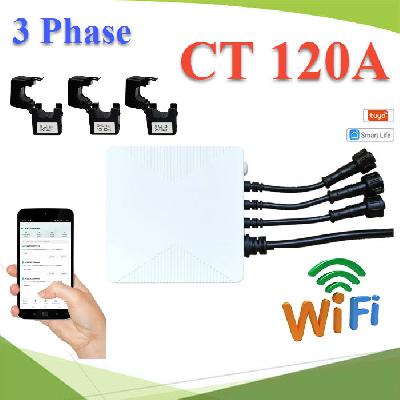 WIFI Ssmart meter 3Phase Bi-directional Energy Meter Volatge Amp Power CT 120A