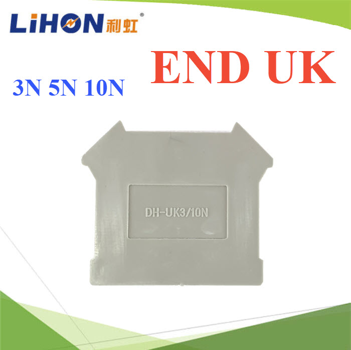 ฝาปิดแผ่นสุดท้าย เทอร์มินัลบล็อก UK 5N 10N เกาะราง DIN RialEND Cover for UK 5N 10K Standard Din Rail Terminal