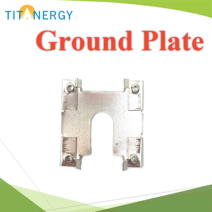 อุปกรณ์รองใต้แผง แผ่นเชื่อมกราวด์ Grounding Plate  สำหรับงาน Solar cell www.Solar-Thailand.co.th