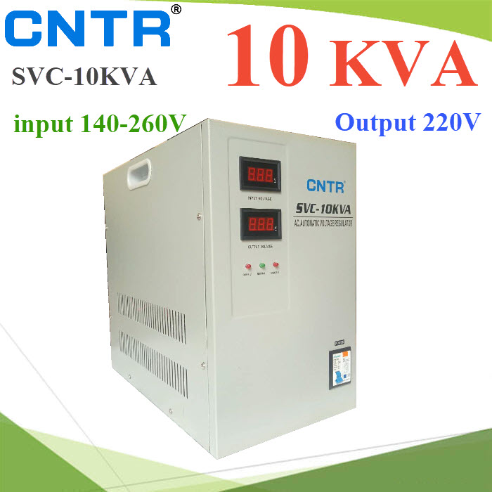 SVC 10KVA Regulator เครื่องปรับแรงดันไฟฟ้า 220V อัตโนมัติ ปรับแรงดันไฟตก ไฟเกิน 140-260VSVC 10000VA Automatic Voltage Regulator Stabilizer Single Phase with toroidal transformer