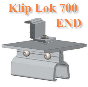 ตัวยึดหลังคา เมทัลชีท Klip-lok 700 พร้อมตัว   End ClampMetal Roof Klip-Lok 700 Bracket End Clamp