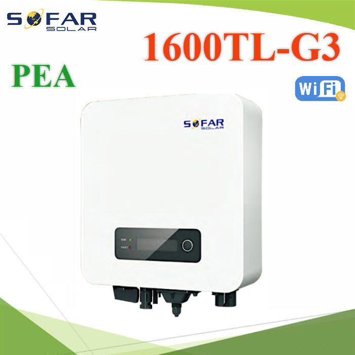 กริดไท อินเวอร์เตอร์ SOFAR Solar  รุ่น 1600TL-G3 1MPPT 150-450VSOFAR 1600TL-G3 On-Grid Inverter PEA List