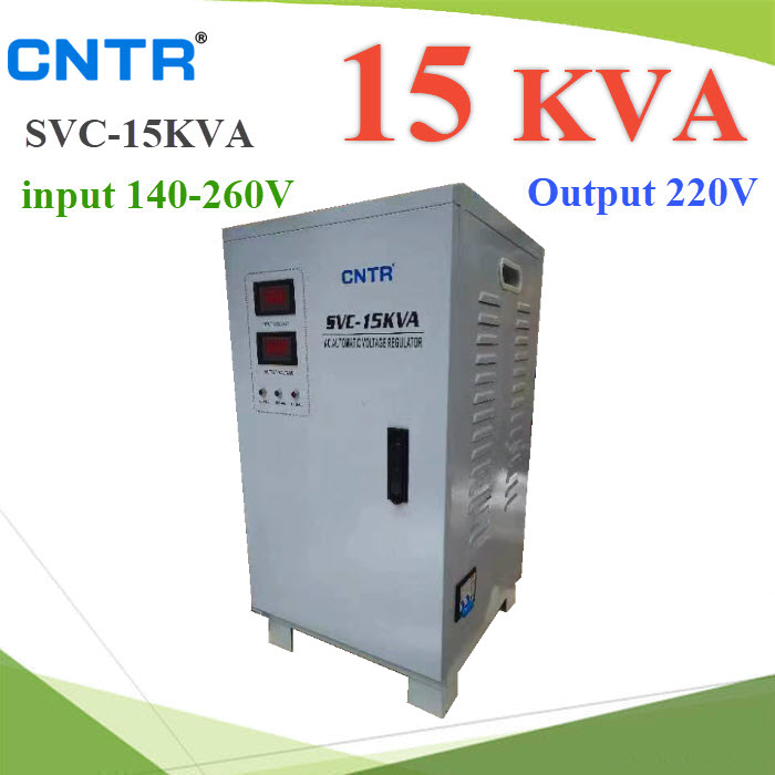 เครื่องปรับแรงดันไฟฟ้า 15KVA Regulator Stabilizer 220V อัตโนมัติ ปรับแรงดันไฟตก ไฟเกิน 140-260VSVC 15000VA Automatic Voltage Regulator Stabilizer Single Phase with toroidal transformer