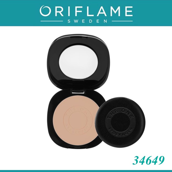 ออริเฟลม 34649 แป้งพัฟ The ONE Everlasting Pressed Powder สี Medium (34649) คุมมัน 10 ชม.Oriflame 34649 Oriflame The ONE Everlasting Pressed Powder - Medium (34649)
