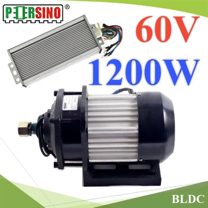 มอเตอร์ BLDC 1200W 60V Motor บลัสเลส ไร้แปลงถ่าน พร้อมกล่องรันมอเตอร์1200W 60V BLDC DC Motor Electric Brushless DC with Controller