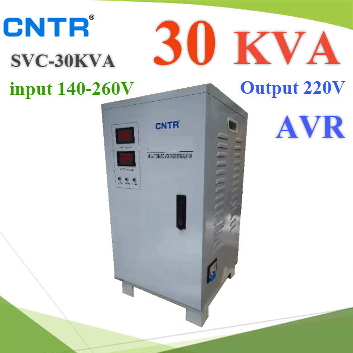 เครื่องปรับแรงดันไฟฟ้า 30KVA Regulator Stabilizer 220V อัตโนมัติ ปรับแรงดันไฟตก ไฟเกิน 140-260VSVC 30000VA Automatic Voltage Regulator Stabilizer Single Phase with toroidal transformer