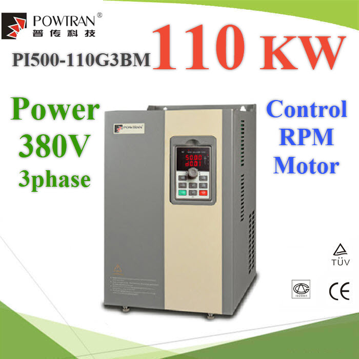 อินเวอร์เตอร์ สตาร์ทมอเตอร์ ปรับรอบมอเตอร์ ลดการกระชากไฟ 3 เฟส 380V 110KWFrequency Inverter Soft starter Control Motor 110KW 380V AC 3phase